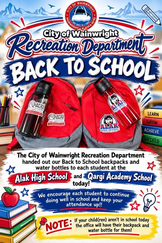 Back to School Backpack and Water Bottle Distribution