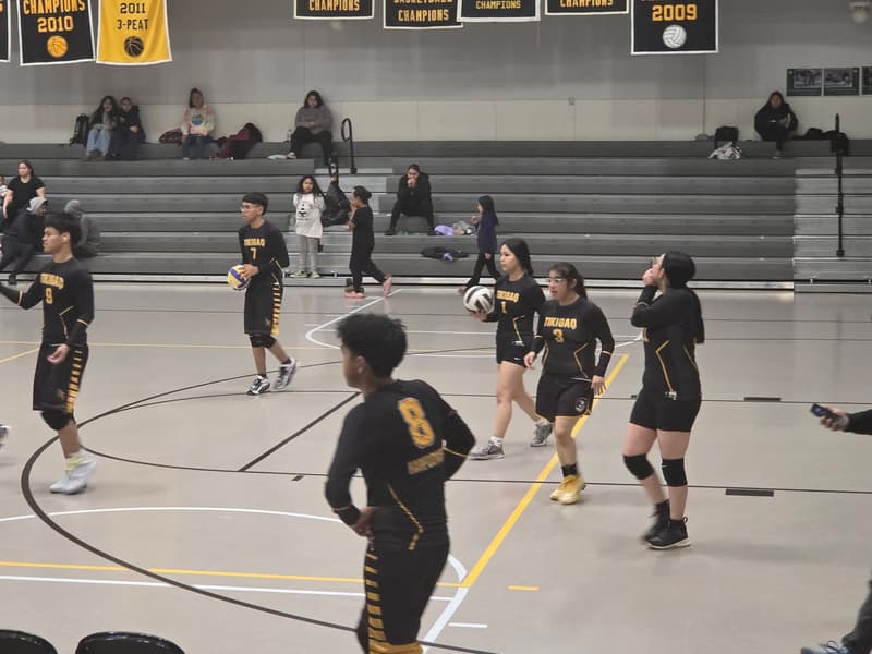 Some of the exciting action from the mixed volleyball tonight. (5/5)