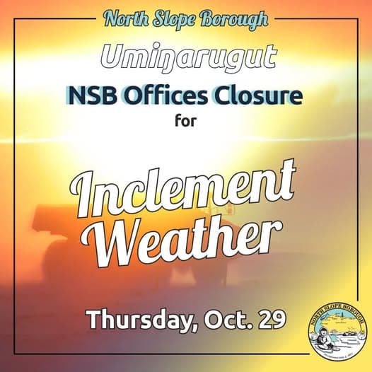 NSB Offices Closure for Inclement Weather