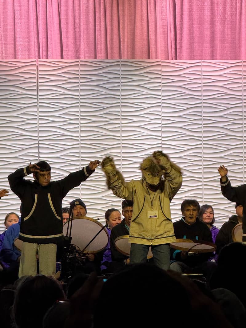 The Naqsragmiut Dancers from Anaktuvuk Pass recently traveled to Anchorage to perform a… (3/4)