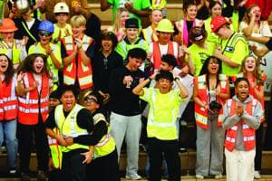Kayhi Pep Club at Volleyball Game