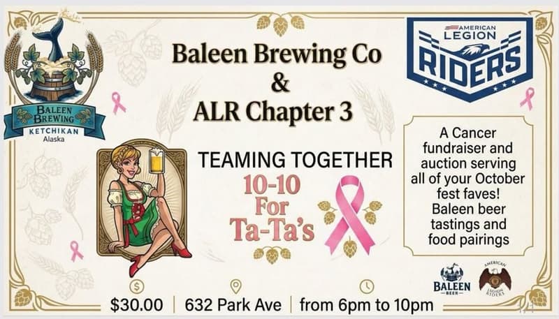 Baleen Brewing Co & ALR Chapter 3: Cancer Fundraiser & Auction for Ta-Ta's