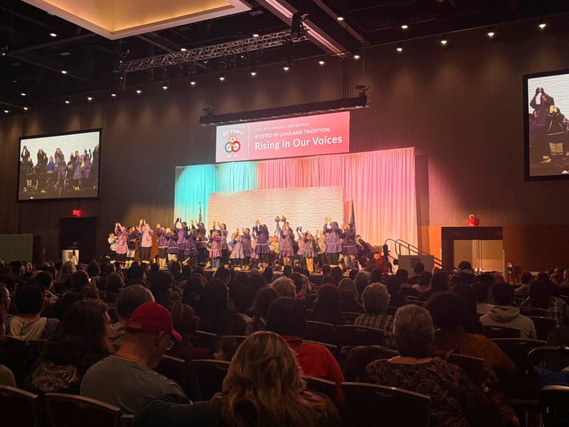 The Naqsragmiut Dancers from Anaktuvuk Pass recently traveled to Anchorage to perform a… (2/4)