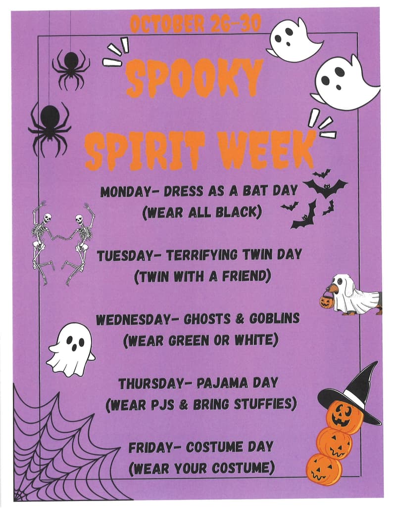 Spooky Spirit Week