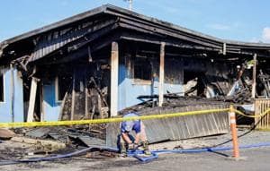 Marine Bar flames started under building
