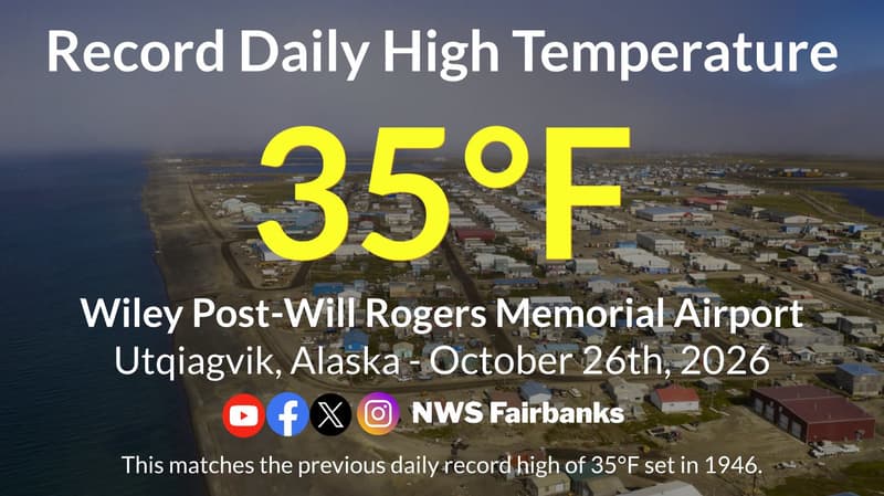 Record Daily High Temperatures Set in McGrath and Utqiagvik (2/2)