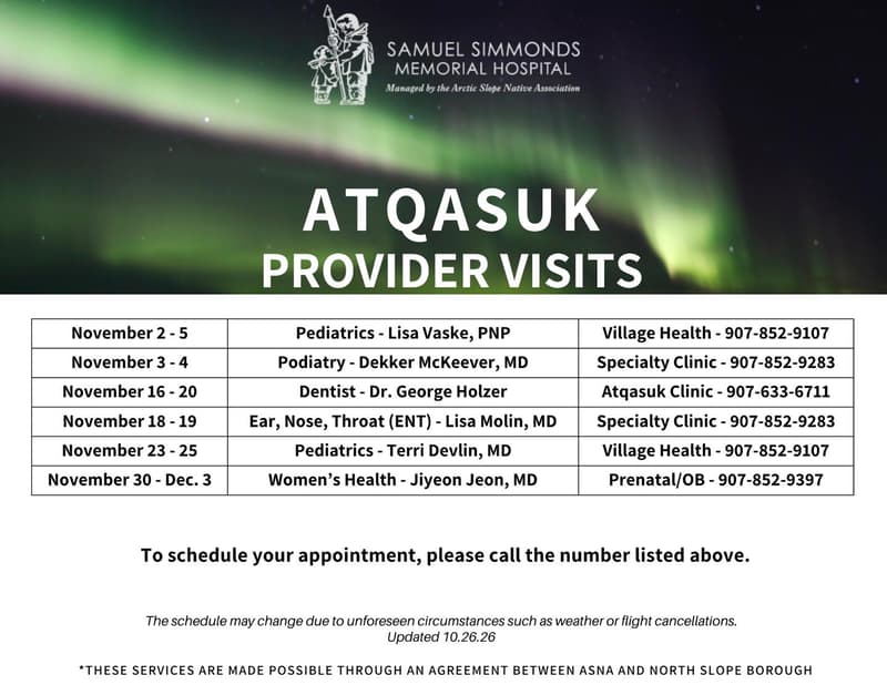 Podiatry — Atqasuk