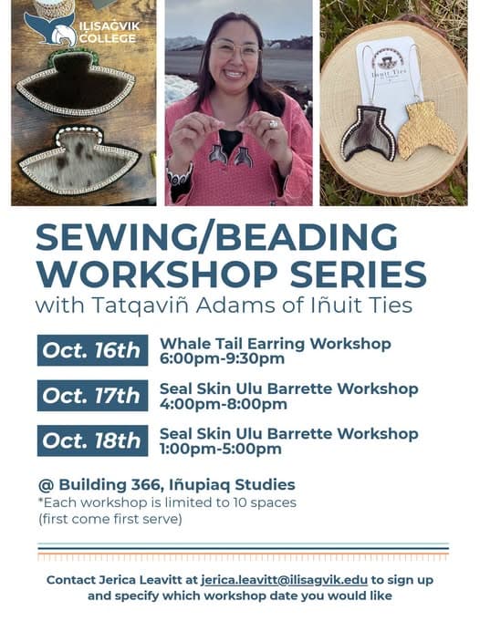 Seal Skin Ulu Barrette Workshop