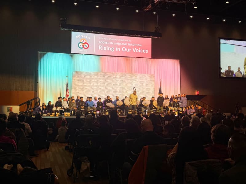 The Naqsragmiut Dancers from Anaktuvuk Pass recently traveled to Anchorage to perform a… (4/4)