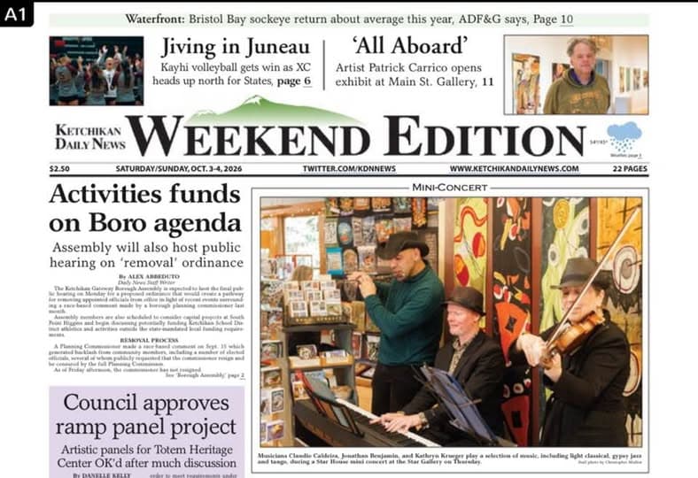 Star Gallery mini-concert featured in Ketchikan Daily News