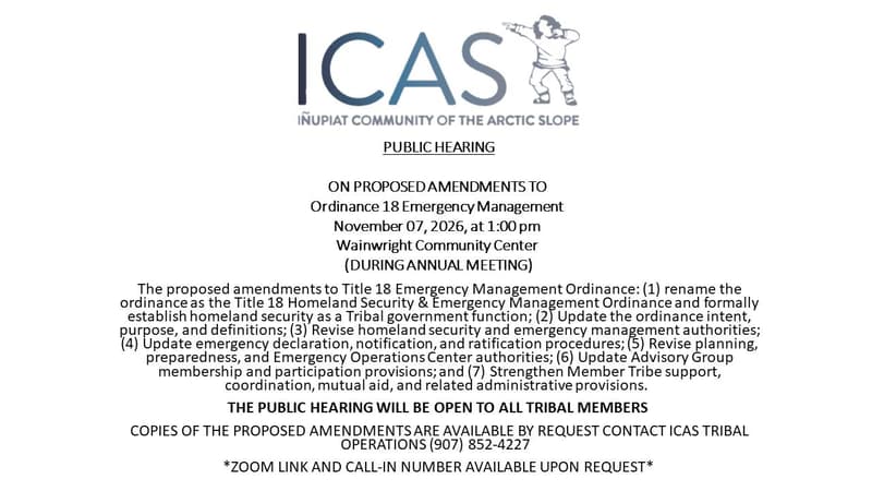 Public Hearing: Proposed Changes to Title 18 Emergency Management Ordinance