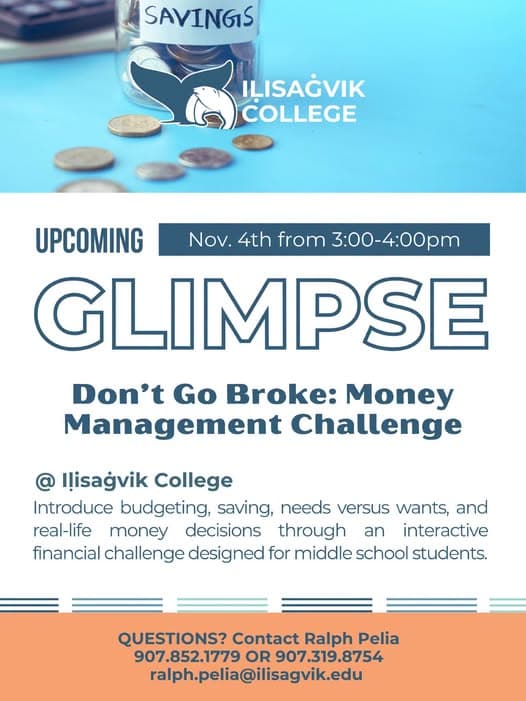 GLIMPSE: Don't Go Broke: Money Management Challenge