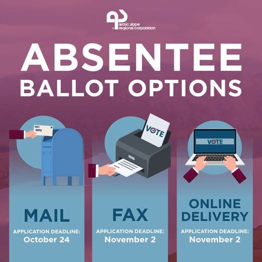 ASRC Absentee Ballot Options and Application Deadlines
