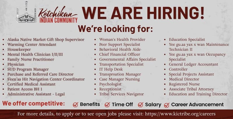 Job Openings at Ketchikan Indian Community